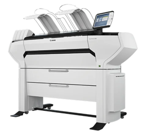 ColorWave 3800 printer with Scanner Express IV scanning unit.