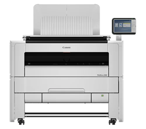 PlotWave 3000 printer with Scanner Express IV scanning unit - large format laser printer